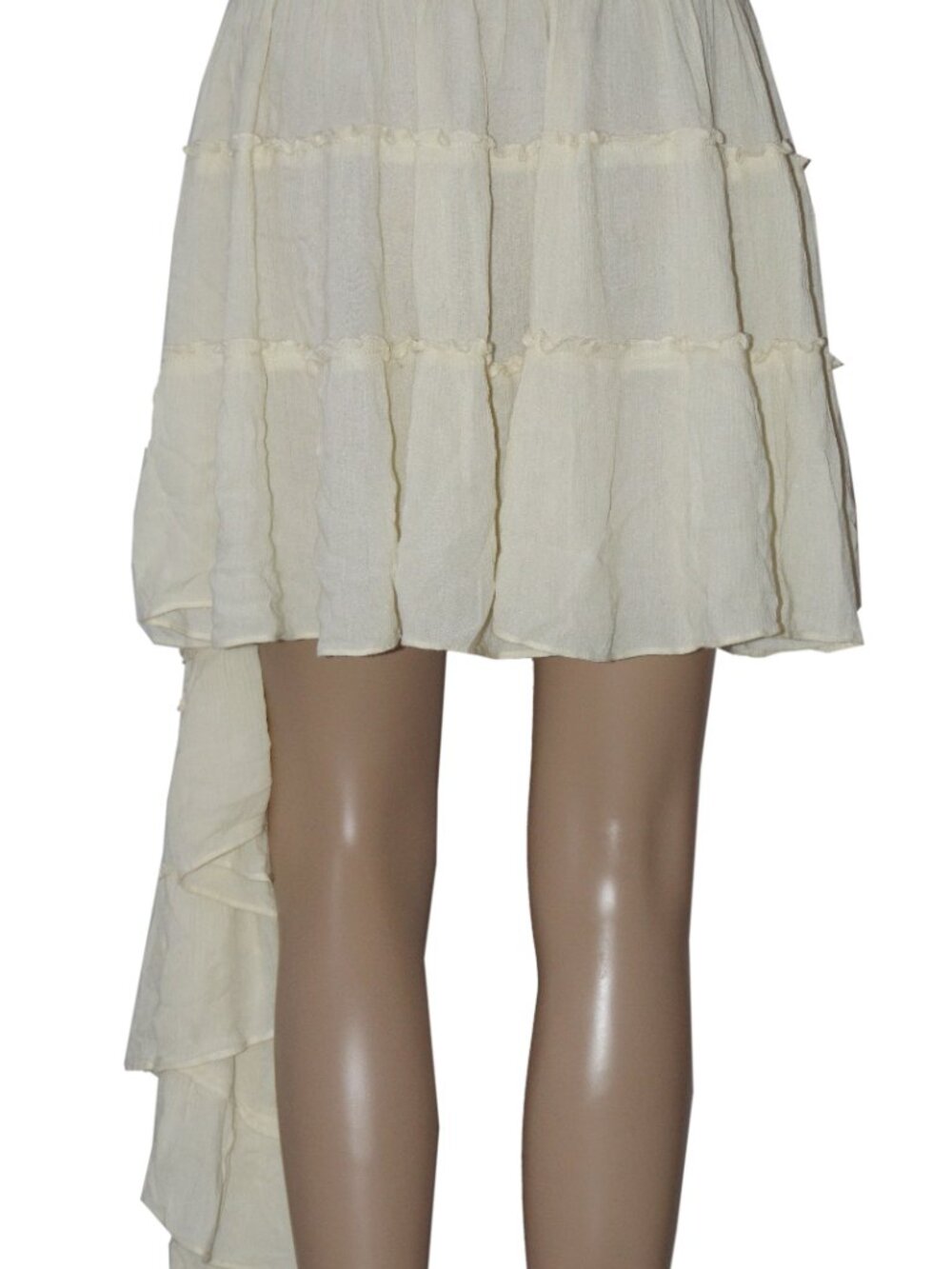 Free People Free-Est Jolie Mini Skirt Gauzey Tiered Ruffle Trim S - Picture 5 of 7